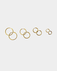 Hoop Earrings - Stainless Steel - Gold