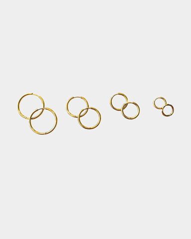 Hoop Earrings - Stainless Steel - Gold
