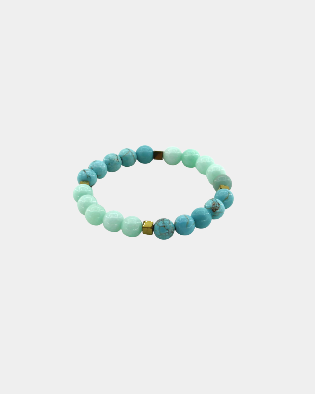 Hope & Positivity - Turquoise, Amazonite, Hematite - Gemstone Bracelet