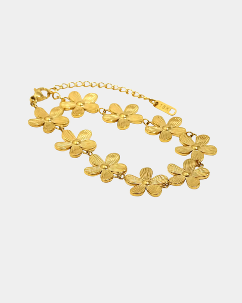 Flower Bracelet - Gold