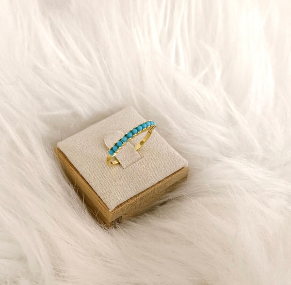 Turquoise Ring in Gold - 925 Sterling Silver