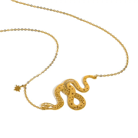 Dreamy Snake Necklace - Gold