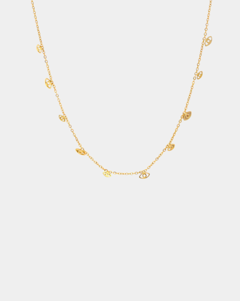 Eyes Choker Necklace - Gold