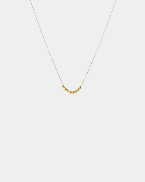 Minimal Necklace with Gold Beads - Gold