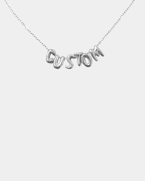Bubble Custom Name Necklace - Gold & Silver
