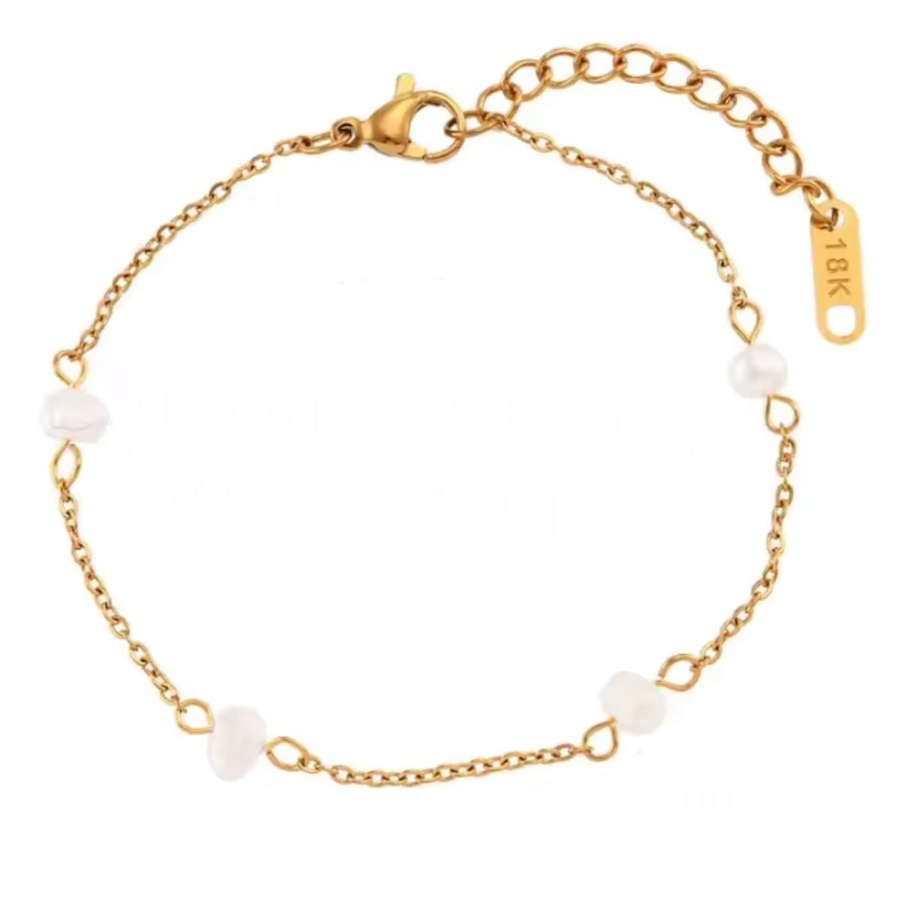 Tiny Pearls Bracelet - Gold