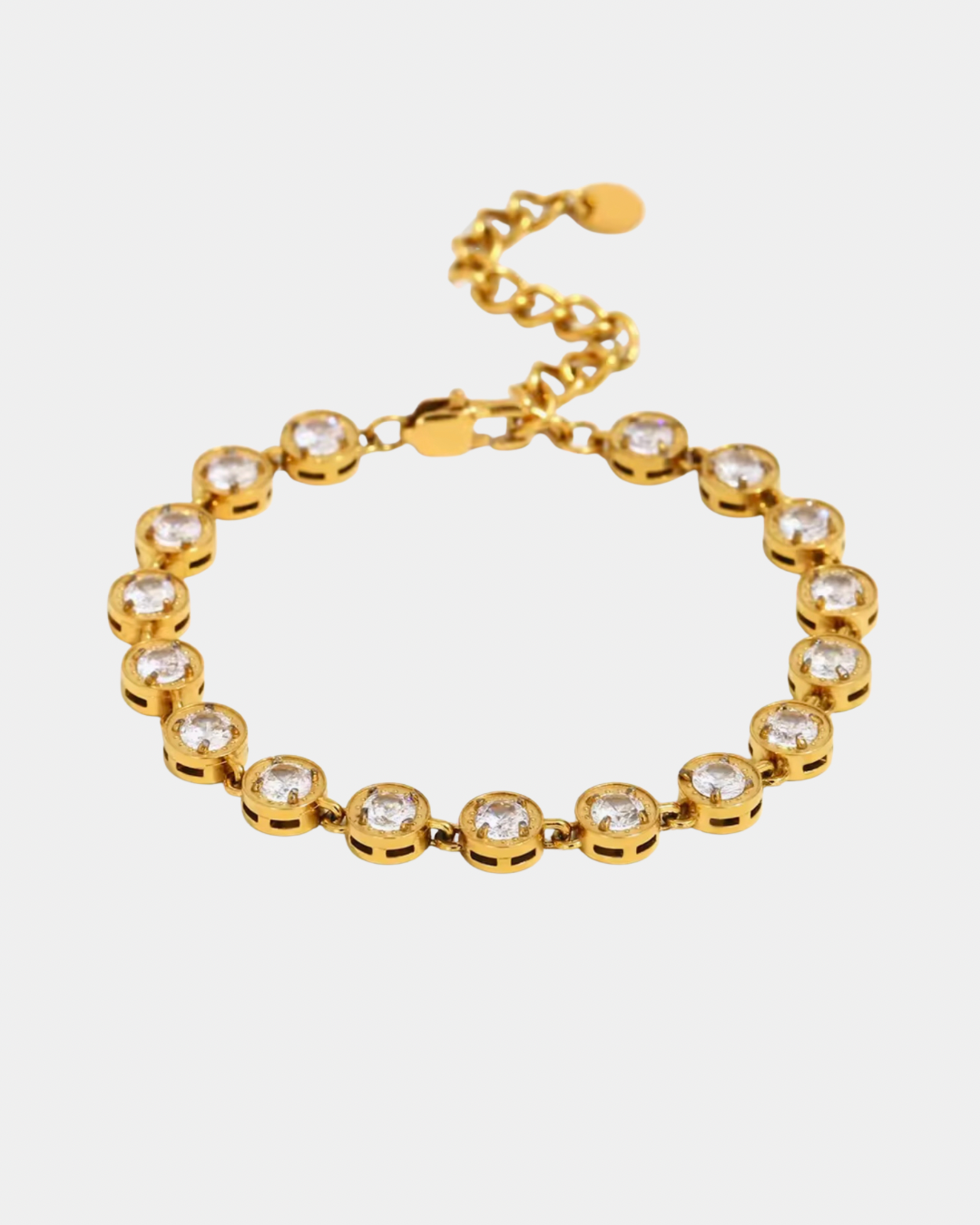 Clear Crystals Bracelet - Gold