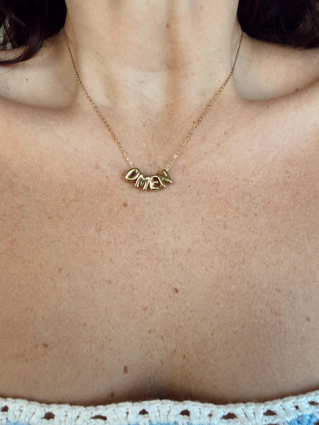 Bubble Custom Name Necklace - Gold & Silver