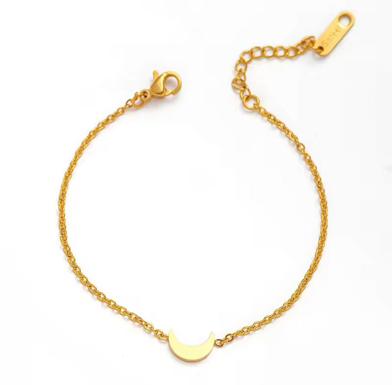 Crescent Moon Bracelet - Gold