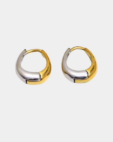 Gold and Silver Versatile Hoop Earrings