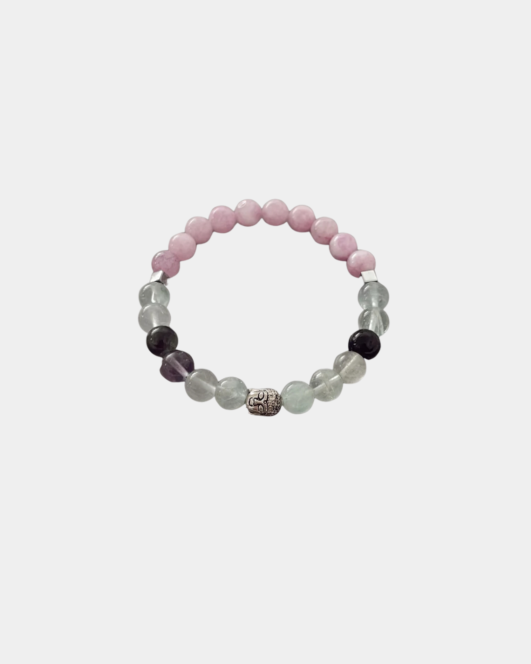 Mental Focus & Clarity  - Fluorite, Lepidolite, Hematite, Buddha - Gemstone Bracelet