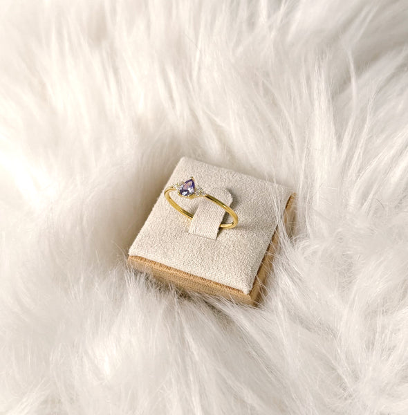Amethyst Ring in Gold - 925 Sterling Silver