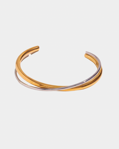 Thin Mixed Metals Cuff Bracelet