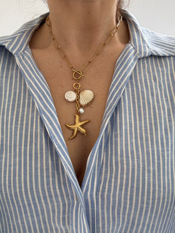 Seashell Necklace - Gold