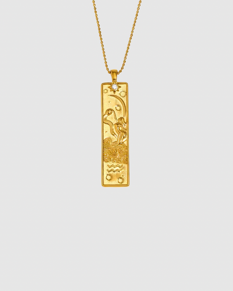 Zodiac Sign Necklace - Astrology - Gold