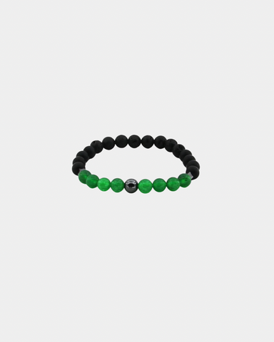 Connect to Your Higher Self - Green Jade, Lava, Obsidian, Hematite- Gemstone Bracelet