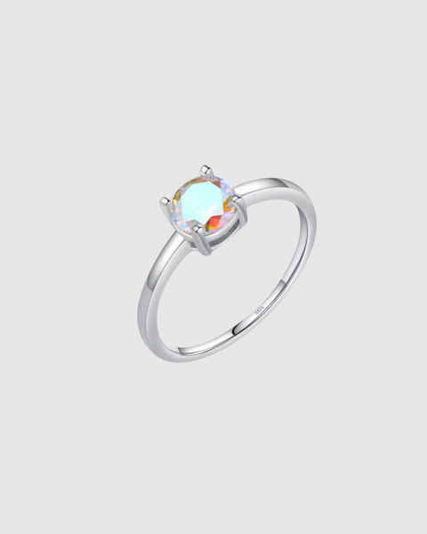 Rainbow Zirconia Ring - 925 Sterling Silver