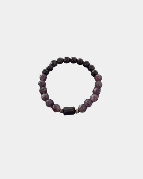 Empath Protection - Black Tourmaline, Amethyst, Pyrite - Gemstone Bracelet