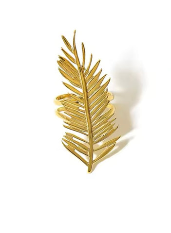 Leaf Statement Ring - Gold