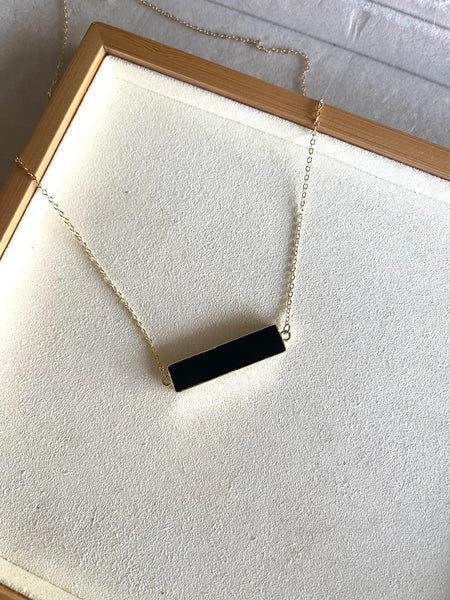 Obsidian Necklace - Gold