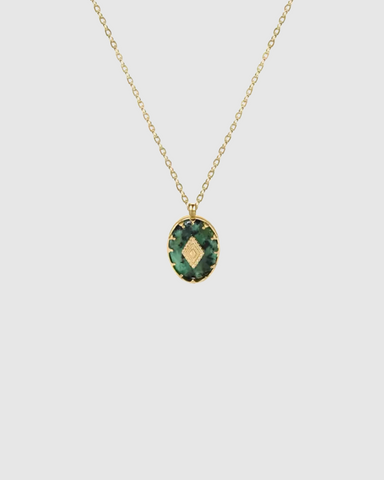 African Turquoise Necklace - Gold