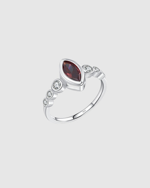 Red Agate Ring - 925 Sterling Silver