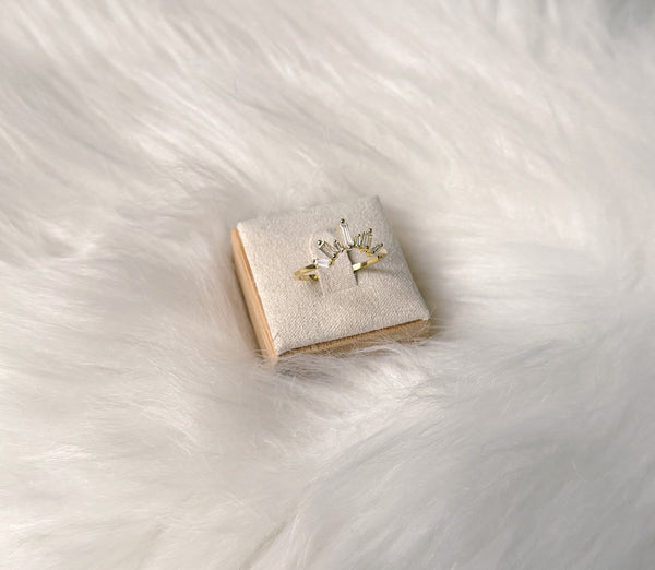 Modern Crown Ring in Gold - 925 Sterling Silver