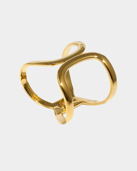 Exaggerated Cuff Bracelet - Gold