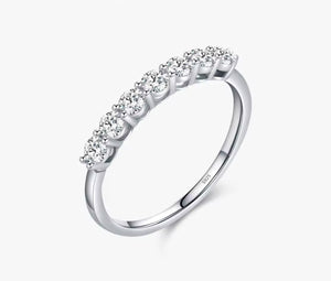 Chunky Crystals Stacking Ring - 925 Sterling Silver