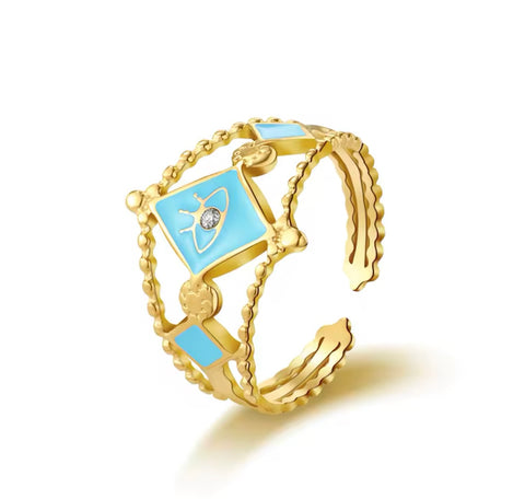 The Blue Eye Ring - Gold