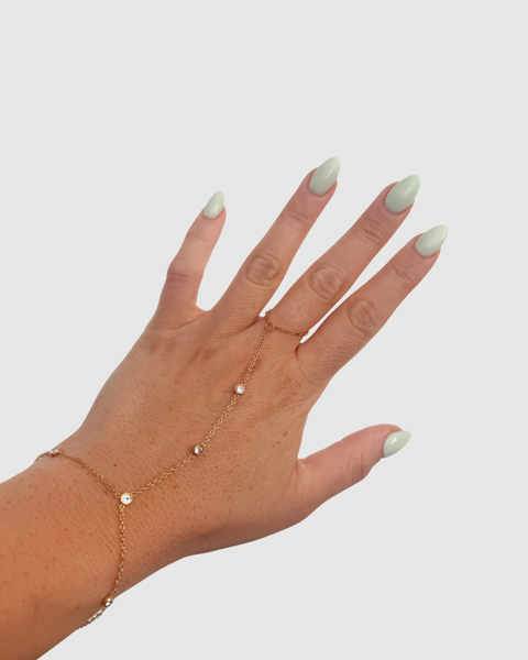 Crystal Hand Chain - Gold