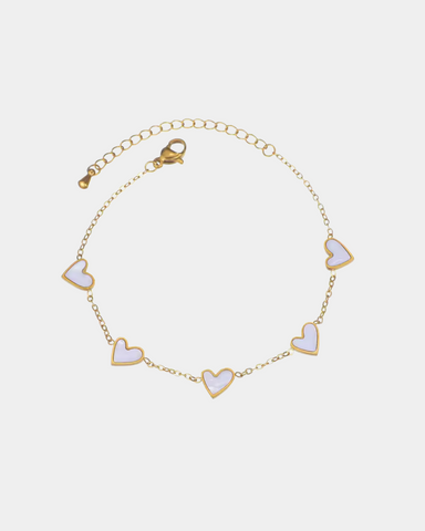 Mini Hearts Bracelet - Gold