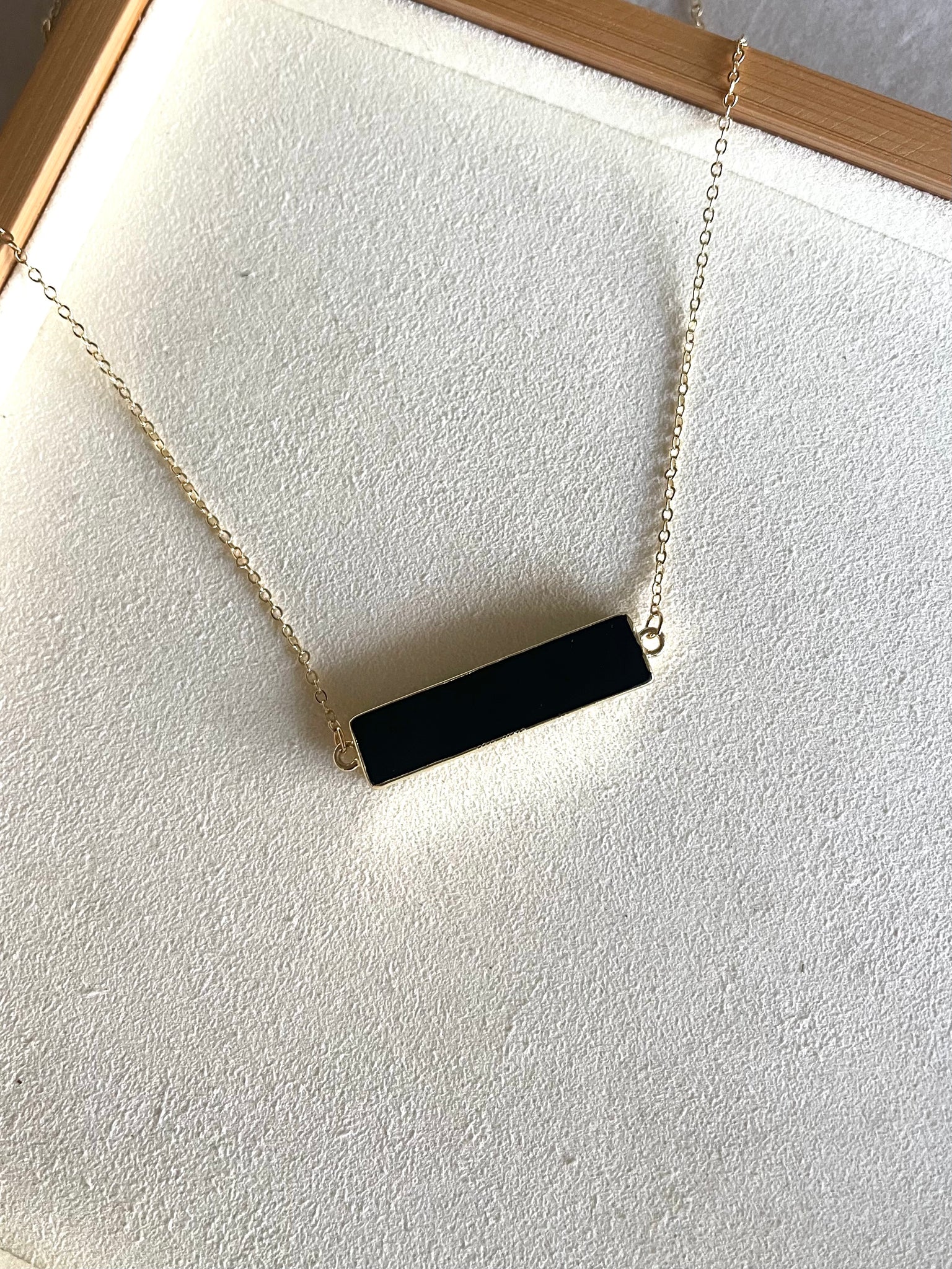 Obsidian Necklace - Gold