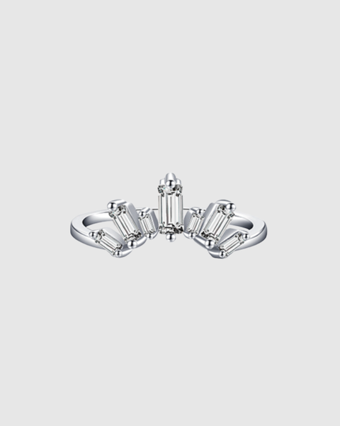Modern Crown Ring - 925 Sterling Silver - Gold & Silver