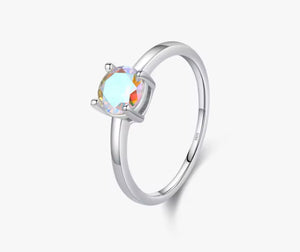 Rainbow Zirconia Ring - 925 Sterling Silver