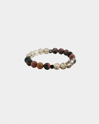 Compassion - Rhodonite, Smoky Quartz, Hematite  - Gemstone Bracelet