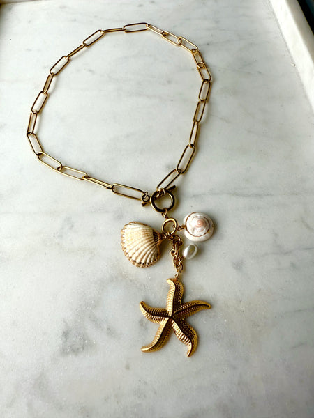 Seashell Necklace - Gold