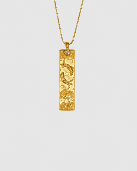 Zodiac Sign Necklace - Astrology - Gold