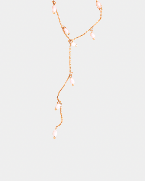 Pearls Drop Necklace - Gold