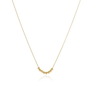 Minimal Necklace with Gold Beads - Gold