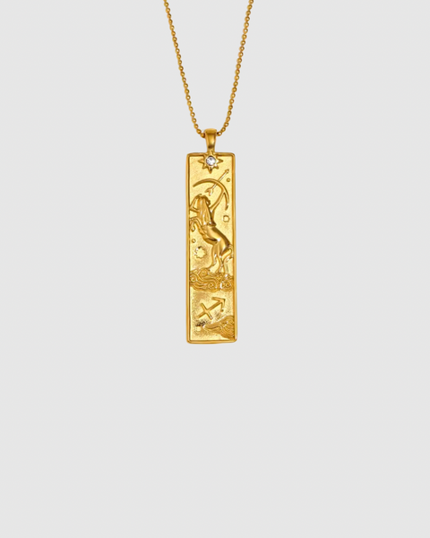Zodiac Sign Necklace - Astrology - Gold