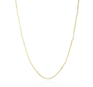 Minimal Pearl Choker Necklace - Gold