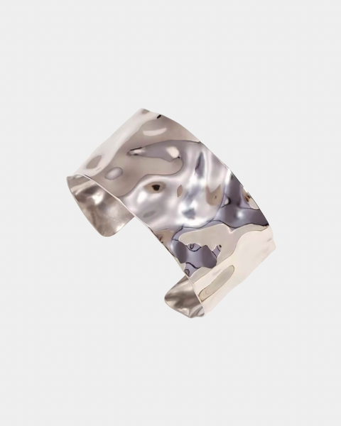 Crumpled Cuff Bracelet - Adjustable - Gold & Silver