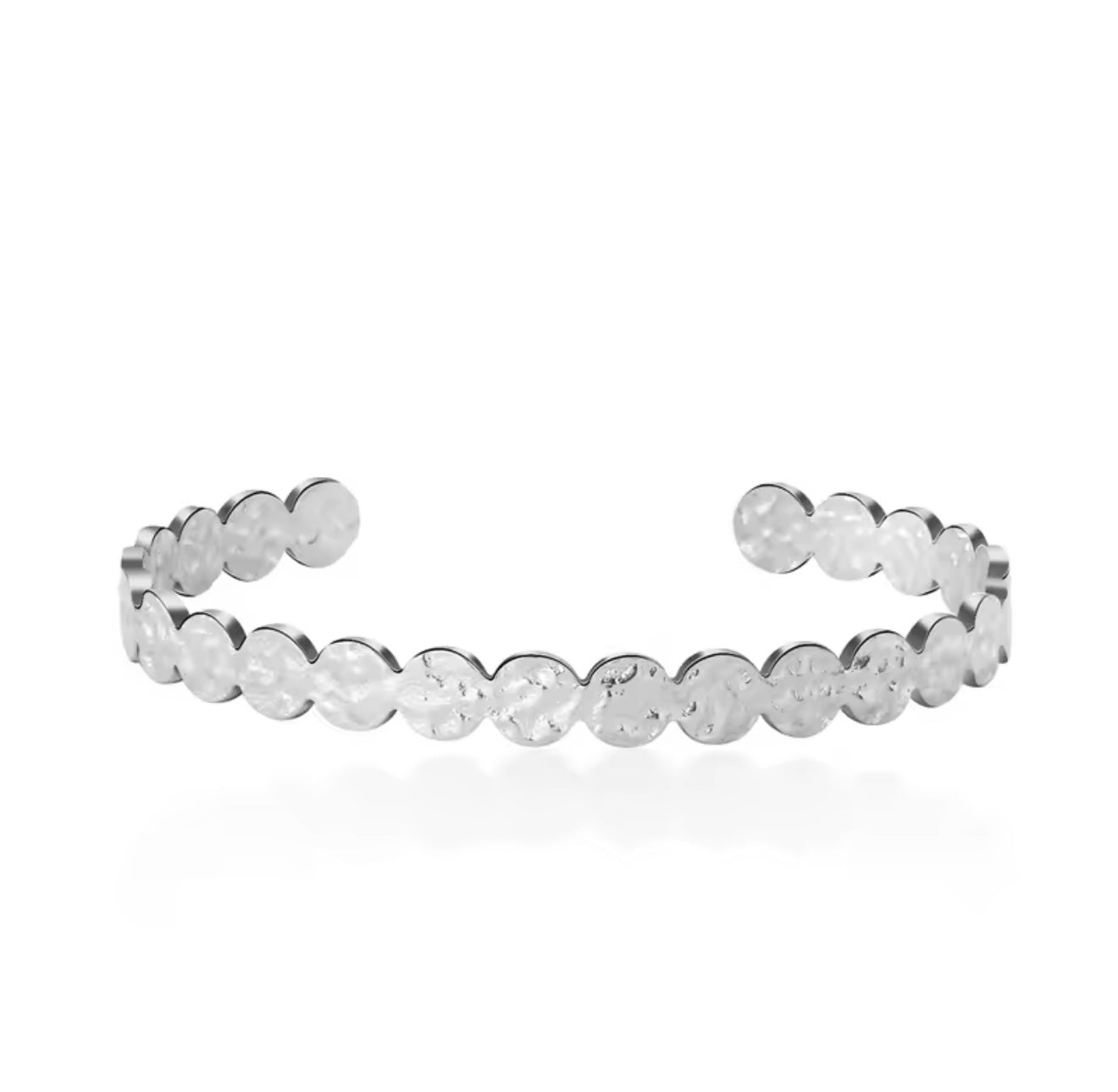 Silver Boho Bangle Bracelet