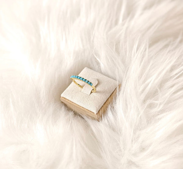 Turquoise Ring in Gold - 925 Sterling Silver