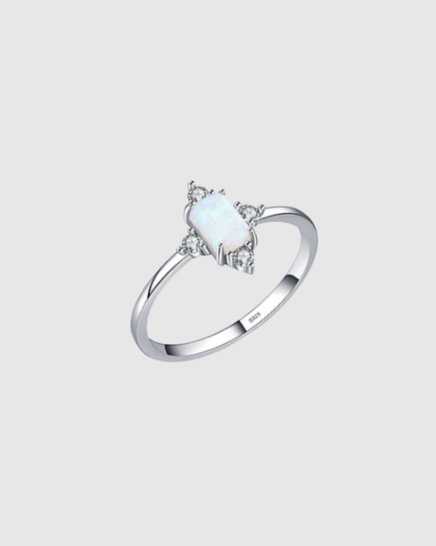 Opal Ring - 925 Sterling Silver - Gold & Silver
