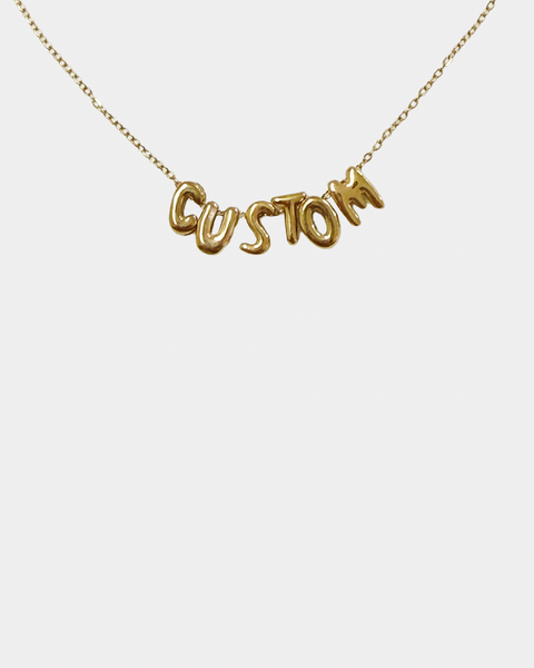 Bubble Custom Name Necklace - Gold & Silver
