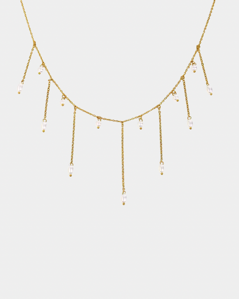 Cover Me In Pearls Necklace - Gold
