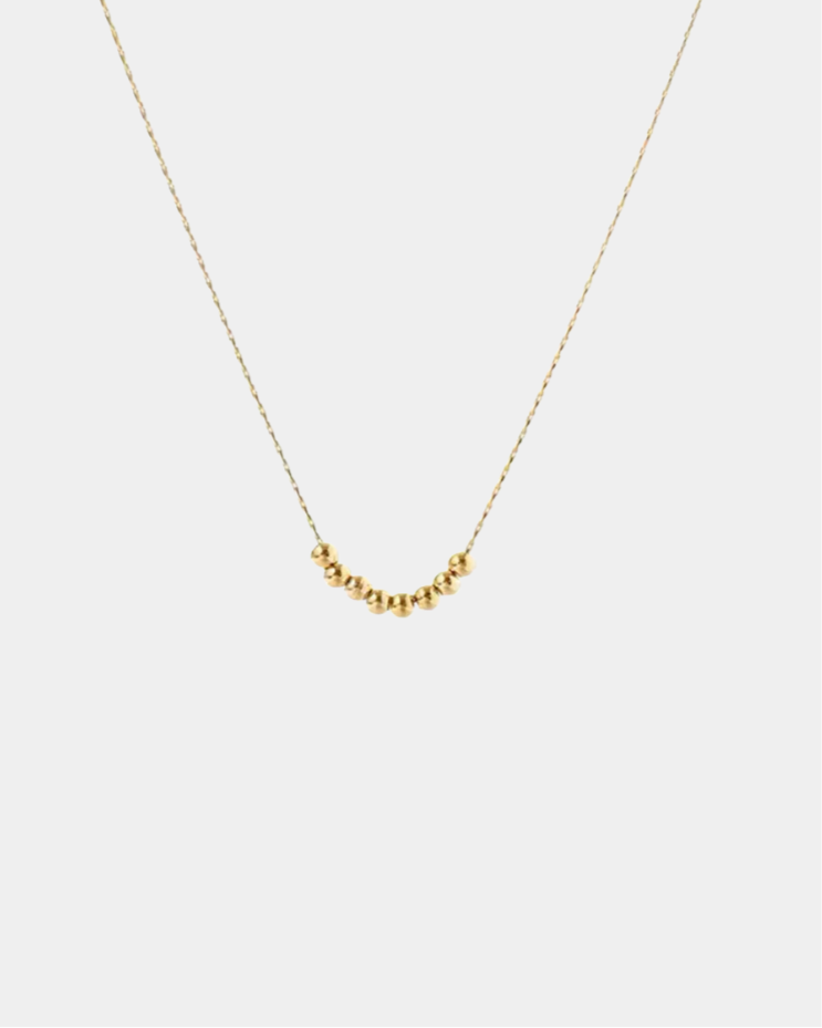 Minimal Necklace with Gold Beads - Gold