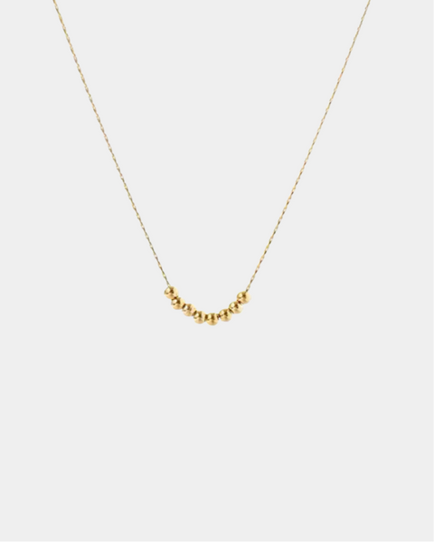 Minimal Necklace with Gold Beads - Gold